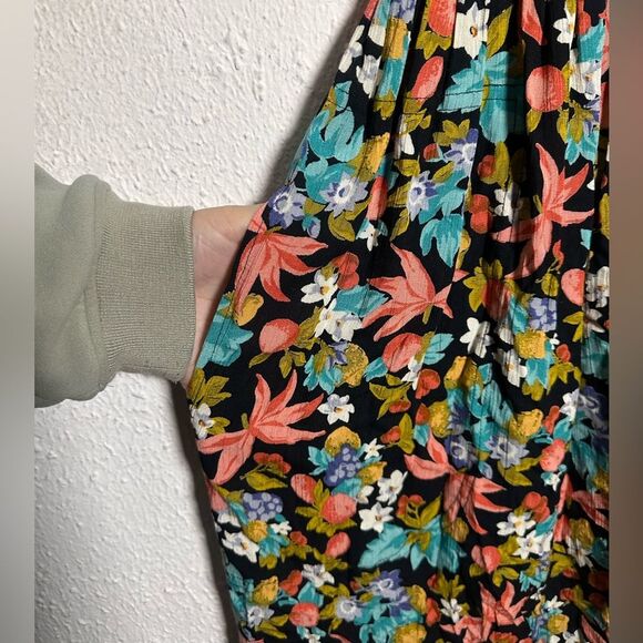 Vintage Carole Little Floral Button Up Maxi Dress size medium - Picture 5 of 6